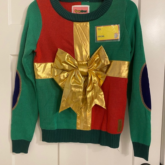 TipseyElves Christmas Present Sweater - Picture 2 of 4